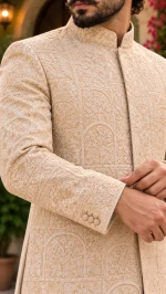 Stunning Off White Prince Coat Premium Digital Thread - Image 4