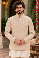 Stunning Off White Prince Coat Premium Digital Thread - Image 3